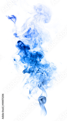 Colorful fantasy smoke on white background