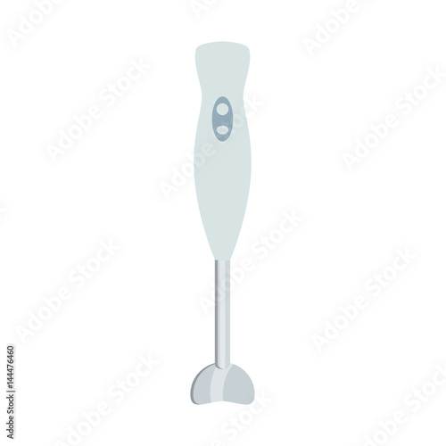 Flat icon stick blender isolated on white background. Vector illustration.