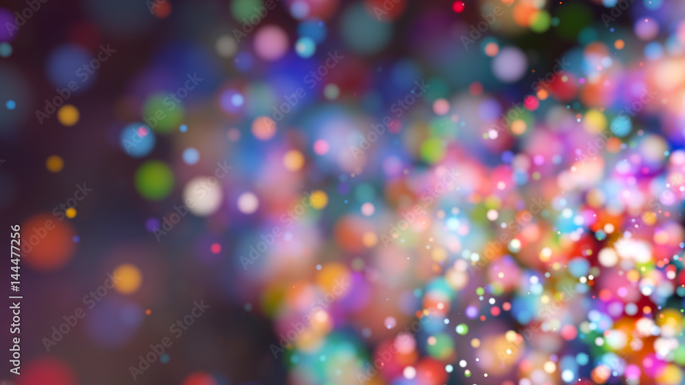 Beautiful colorful bokeh blurred background defocused lights