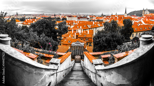 Canvas Print Old Town View from Gardens