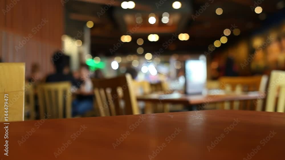 Table at restaurant blurred background Table at restaurant blurred background