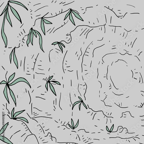 cave rock illustration