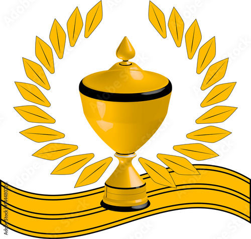Gold champion cup.