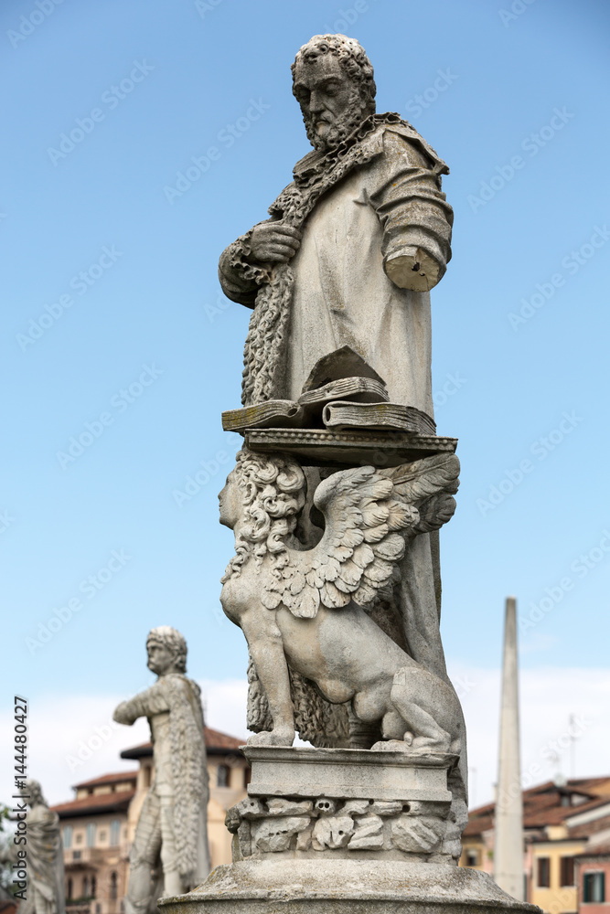  Statue on Piazza of Prato della Valle, Padua, Italy.