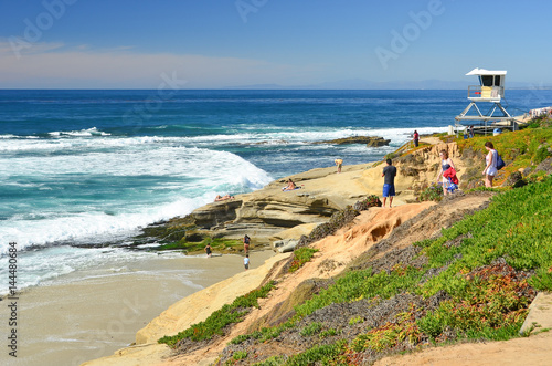 Ocean beach in La Jolla, California (next to San Diego) photo