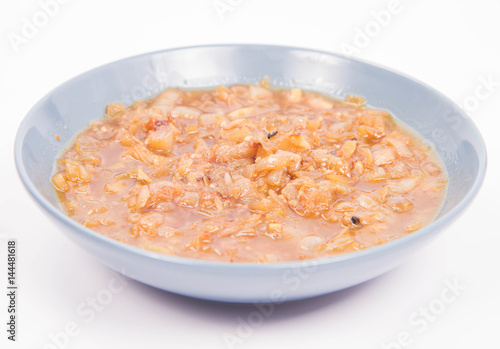 Onion soup on a white background