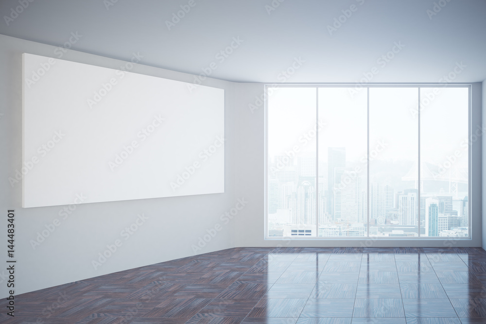 Obraz premium Interior with blank banner