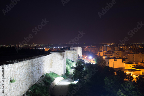 Dawn over the city of Guardamar del Segura, Spain. South of Spain, the Mediterranean Sea