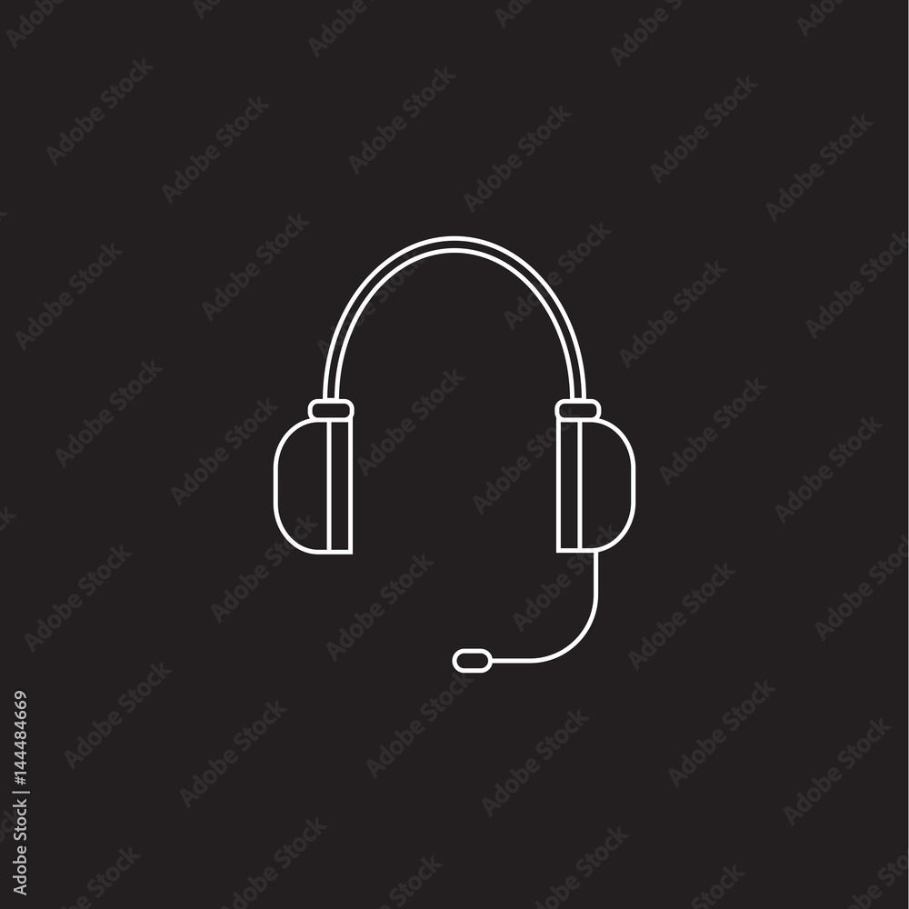 Customer support line icon, Call center outline vector logo illu Customer support line icon, Call center outline vector logo illu