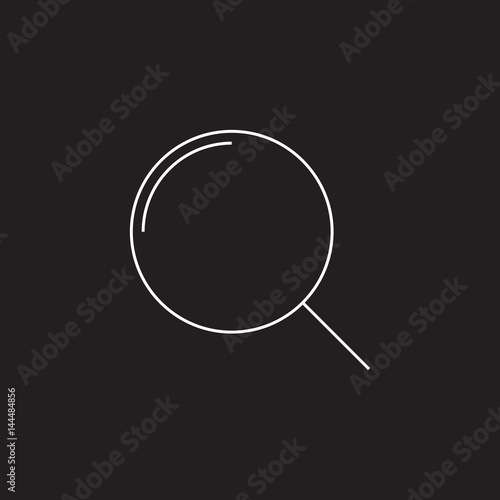 Search icon vector, magnifying glass solid logo illustration, pi
