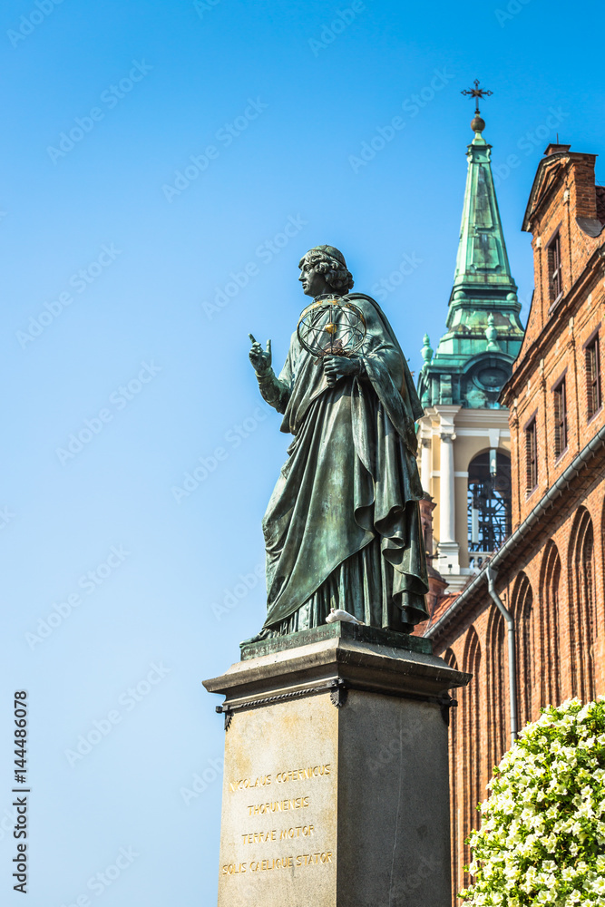 Torun,Poland-September 11,2016:Monument of great astronomer Nicolaus Copernicus, Torun, Poland