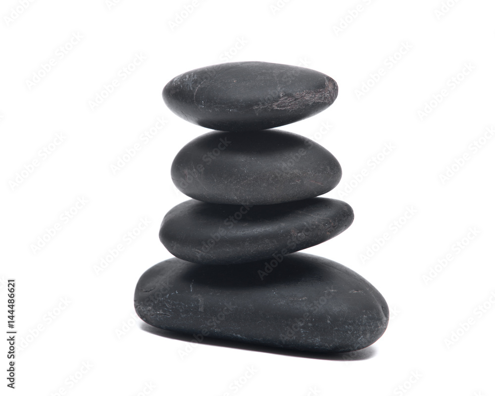 Super polished black river pebbles isolated on white background Super polished black river pebbles isolated on white background