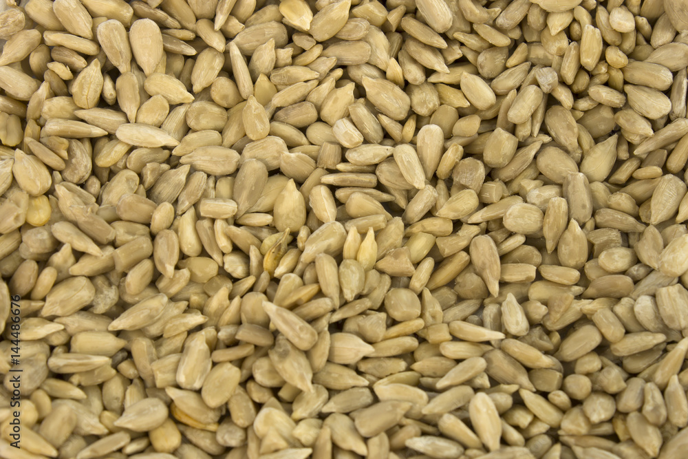 This is a photograph of hulled Sunflower Seeds This is a photograph of hulled Sunflower Seeds