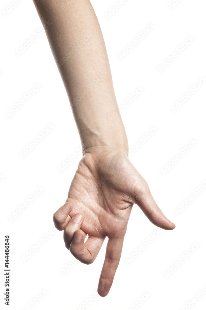 gesture with hand finger, index finger make a direction. gesture with hand finger, index finger make a direction.