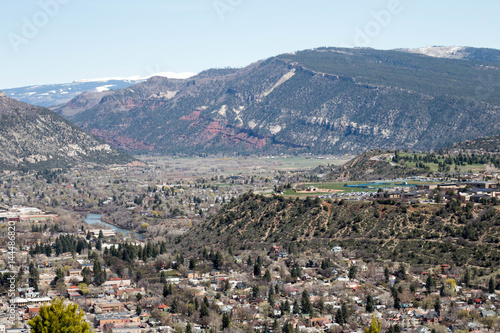 Durango, Colorado valley and the Fort Lewis college mesa