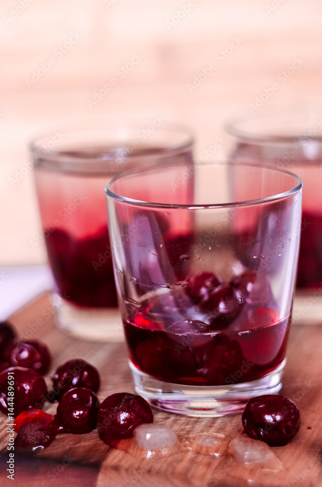 Drink for a good mood. Cherry cocktail Drink for a good mood. Cherry cocktail