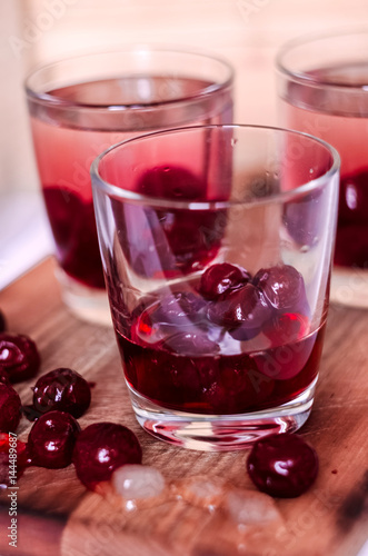 Cherry cooling cocktail with sourish