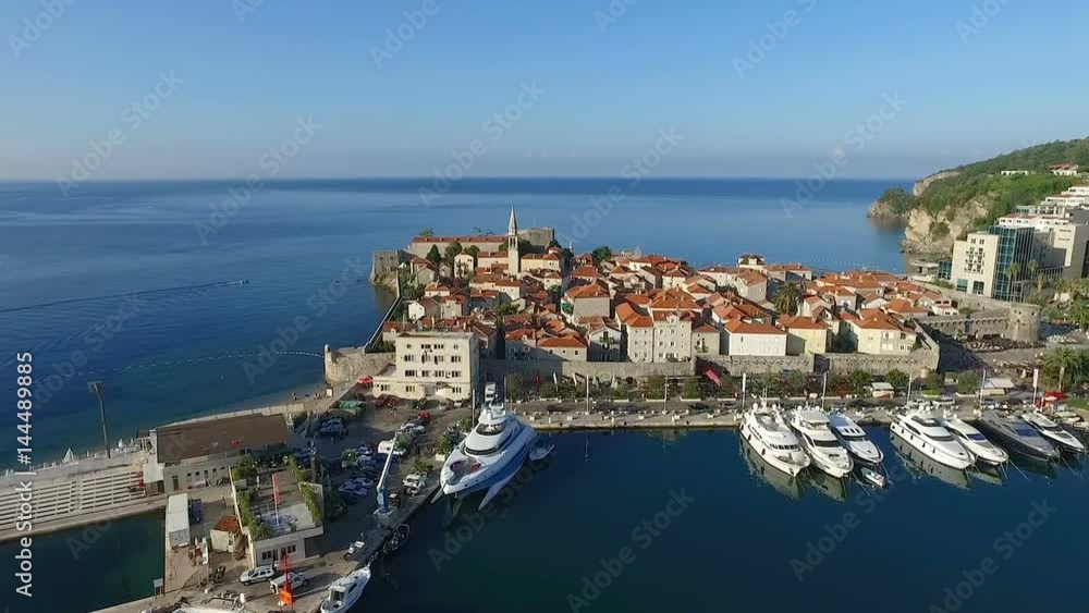 Aerial view of Budva. Montenegro. Aerial view of Budva. Montenegro.