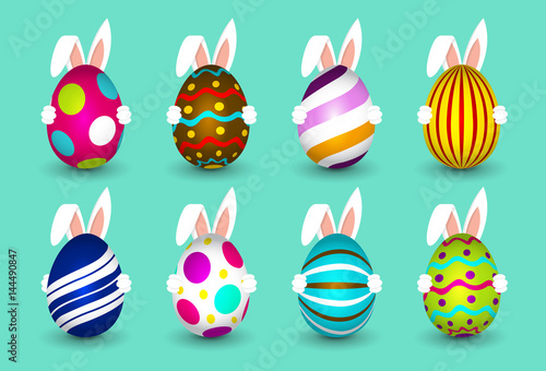  Huevos de pascua - Conejo de pascua - Entregar huevos - Felices pascuas