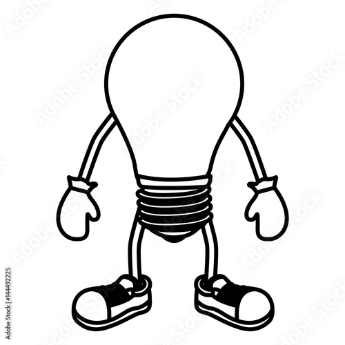 silhouette of light bulb icon icon vector illustration
