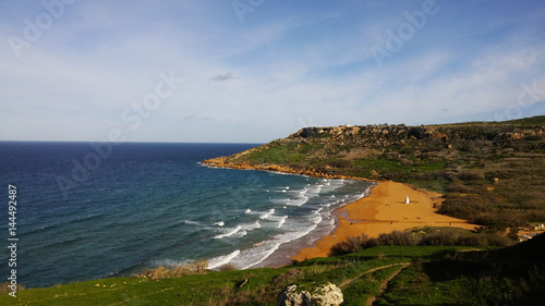 Ramla beach - The red sand beach at Gozo island, Malta
