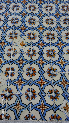 Beautiful color Portuguese tile pattern, Portugal 