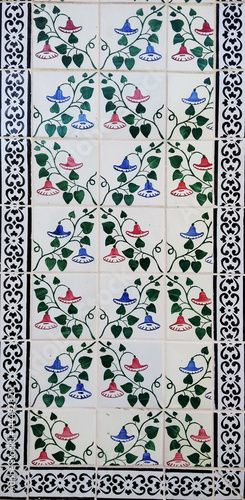 Beautiful color Portuguese tile pattern, Portugal 