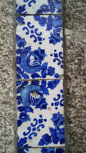 Beautiful color Portuguese tile pattern, Portugal 