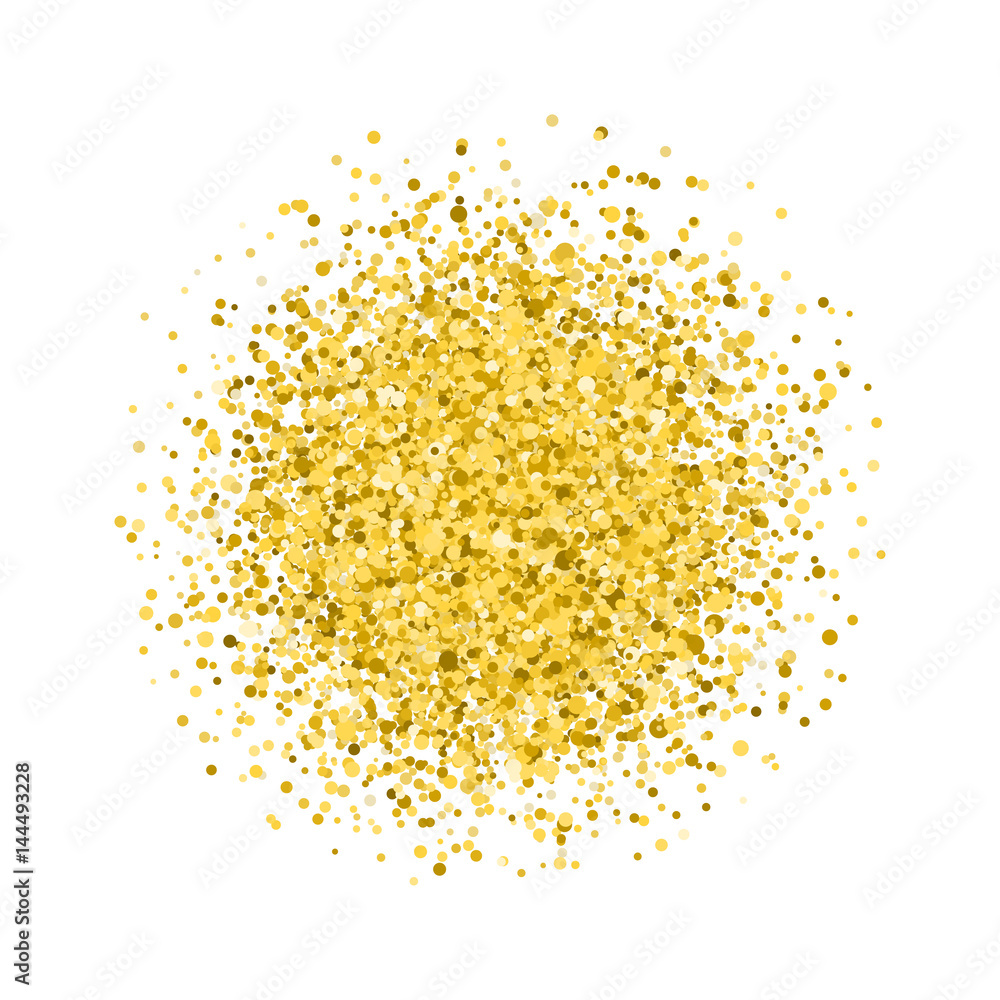 Glitter texture. Golden round. Isolated on white background. Glitter texture. Golden round. Isolated on white background.