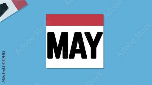 Monthly calendar been ripping off loop infographics 