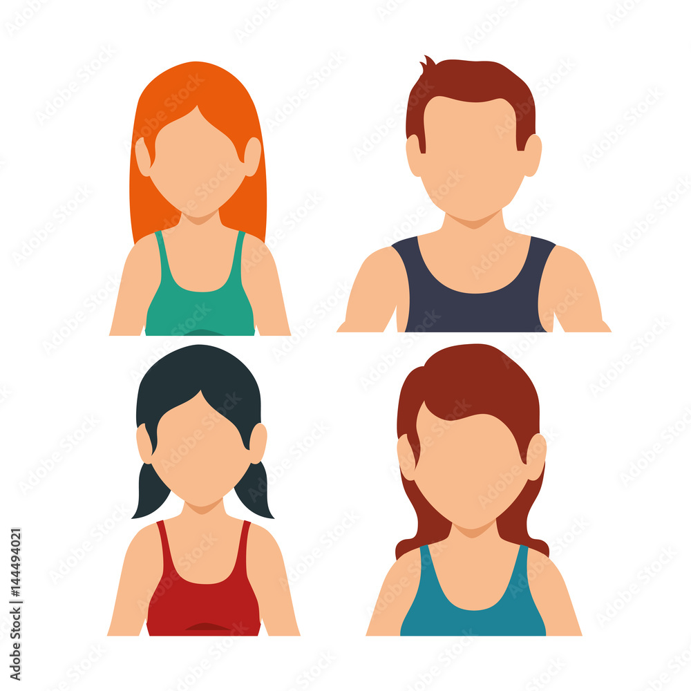 person with sport clothes avatar person with sport clothes avatar