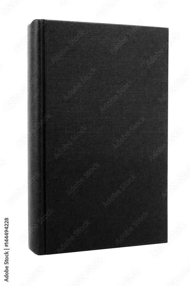 Bible or plain black book or textbook front cover one single standing upright vertical isolated on white background photo Bible or plain black book or textbook front cover one single standing upright vertical isolated on white background photo