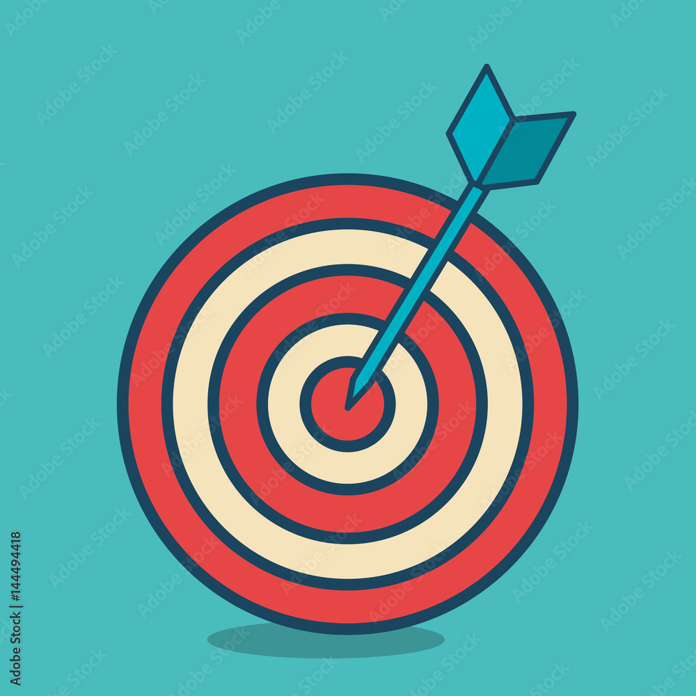 target with arrow isolated icon target with arrow isolated icon