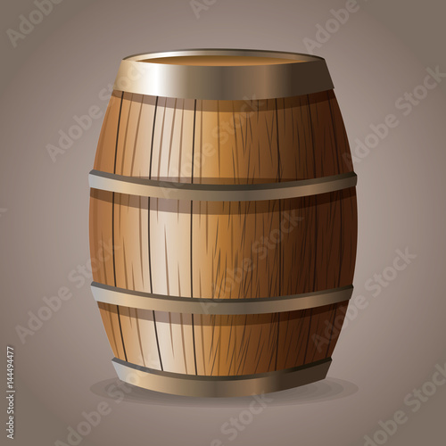 wooden barrel wine drink vector illustration eps 10