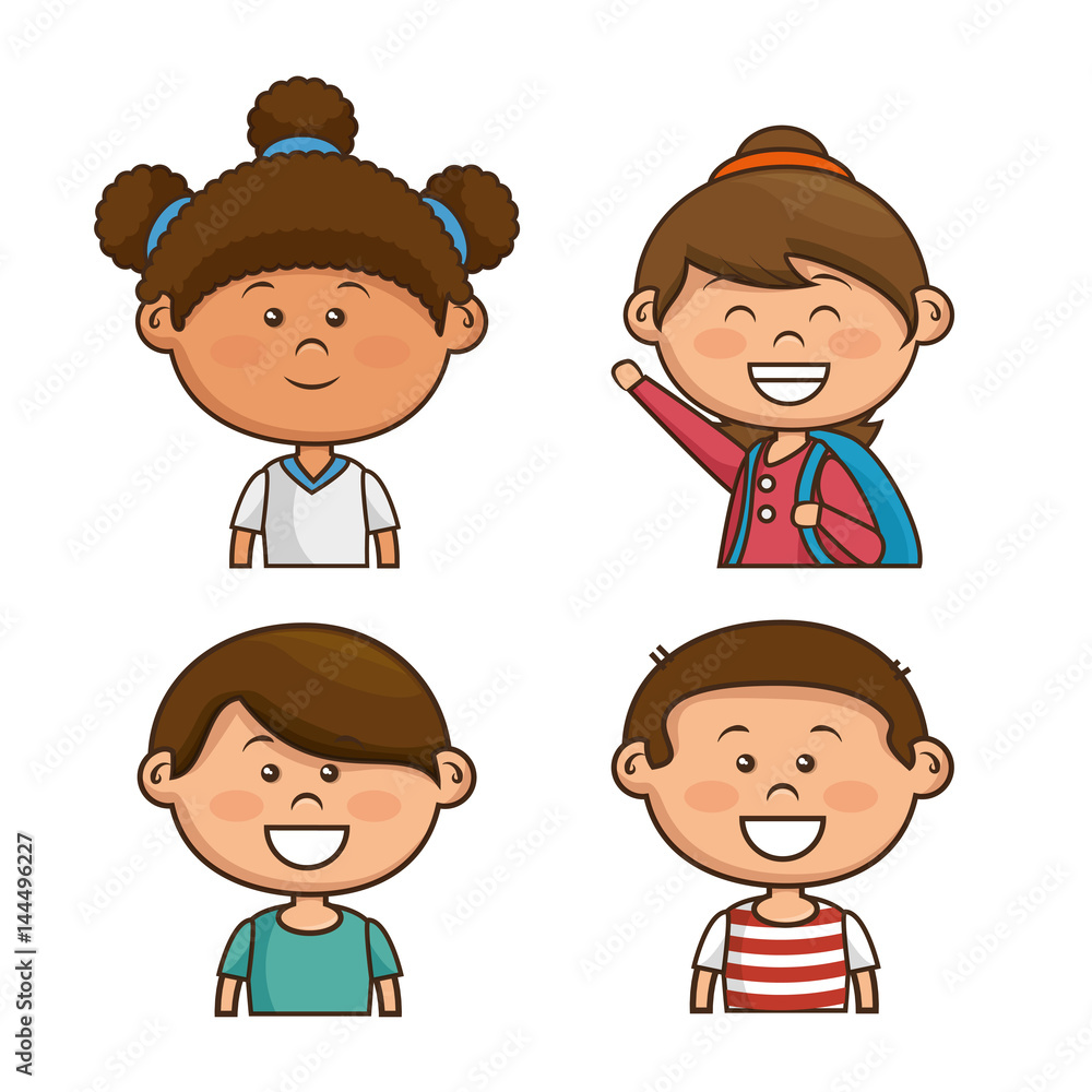 cute little kids character vector illustration design cute little kids character vector illustration design