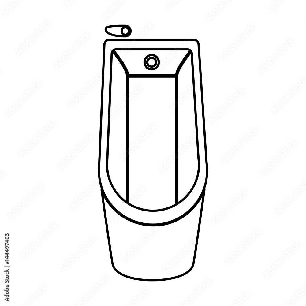 monochrome contour of bathtub in top view vector illustration monochrome contour of bathtub in top view vector illustration
