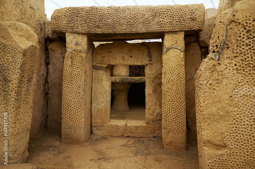 The Main trilithon at the South Temple of the Mnajdra Temples, Malta photo