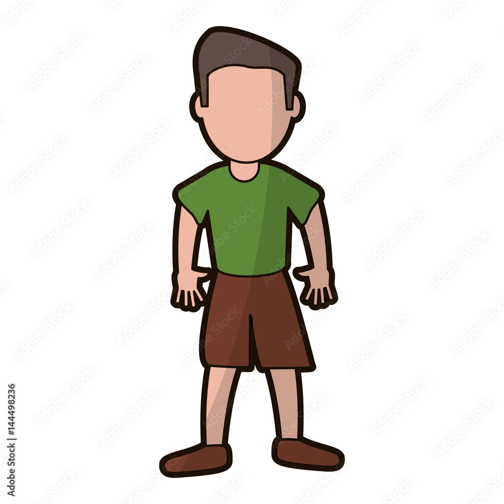 cartoon son boy people vector illustration eps 10