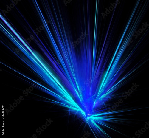 The laser beam strikes the mirror surface reflects and shines in the form of diverging ray