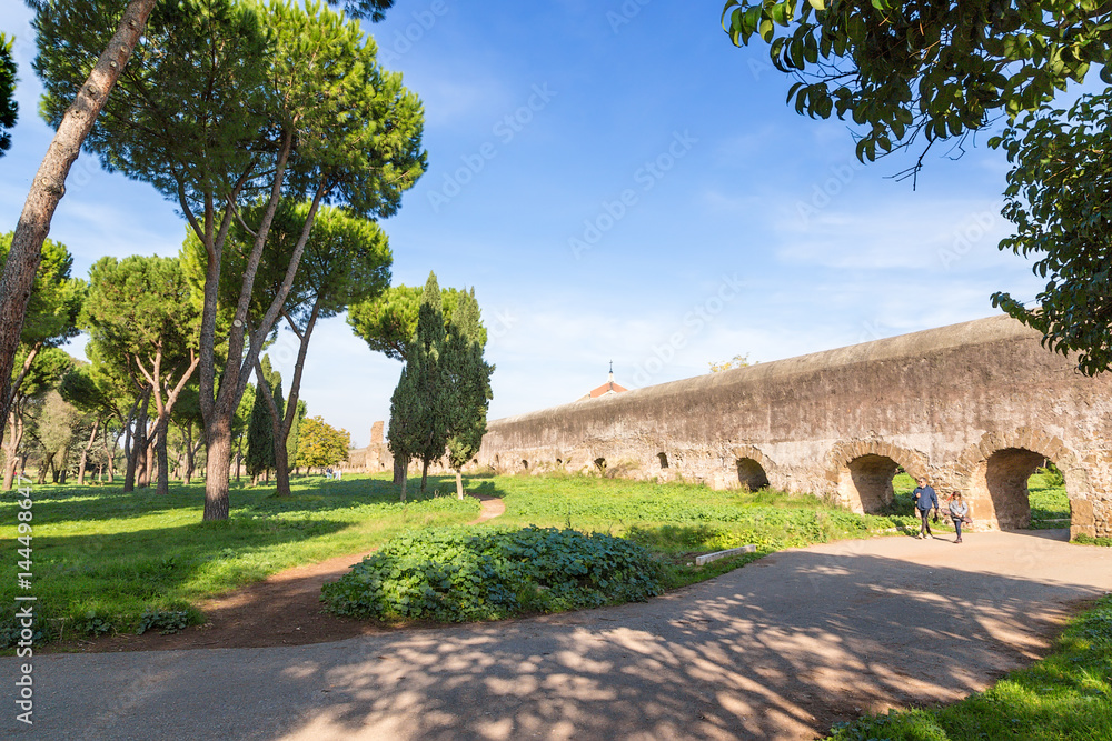 Rome, Italy. The active aqueduct of Marcia, 140 BC.