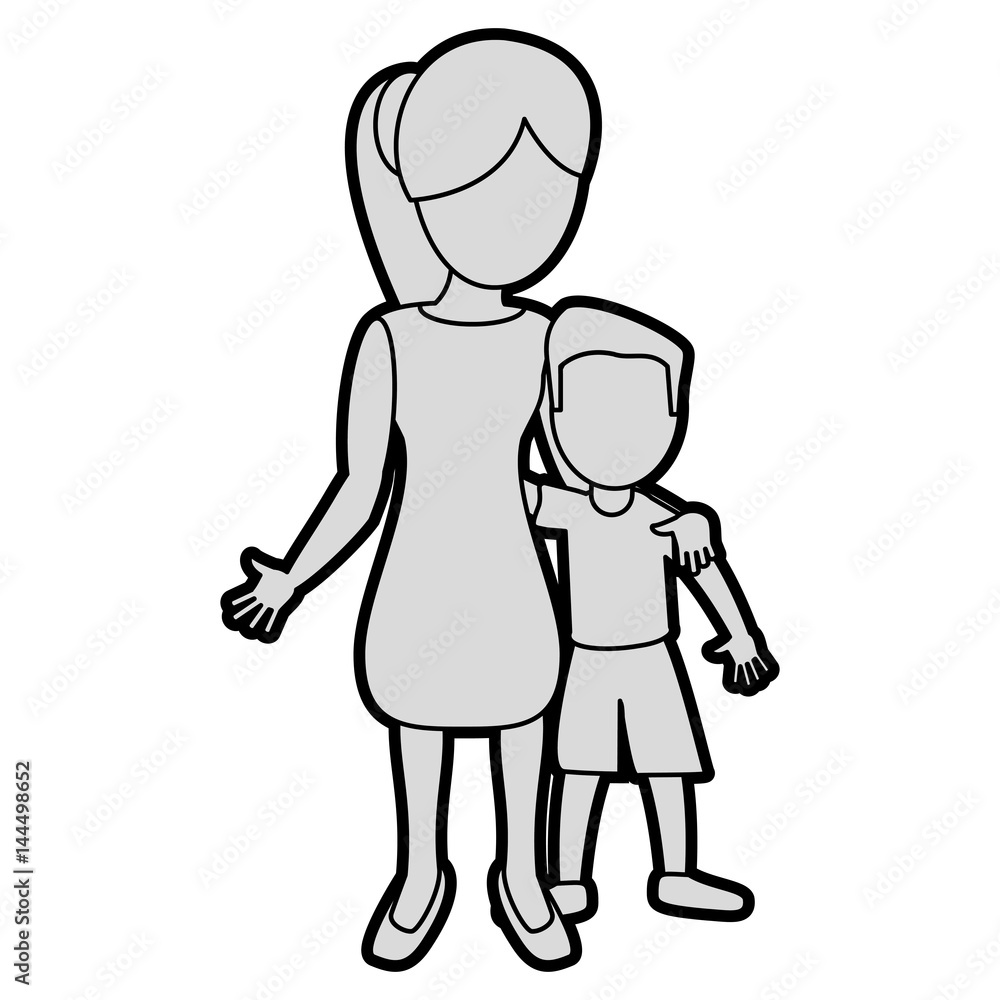 mother hugging son lovely image vector illustration eps 10 mother hugging son lovely image vector illustration eps 10
