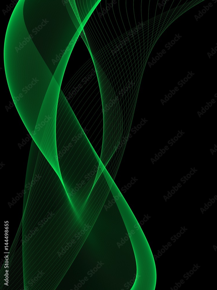 Naklejka premium abstract green wave background