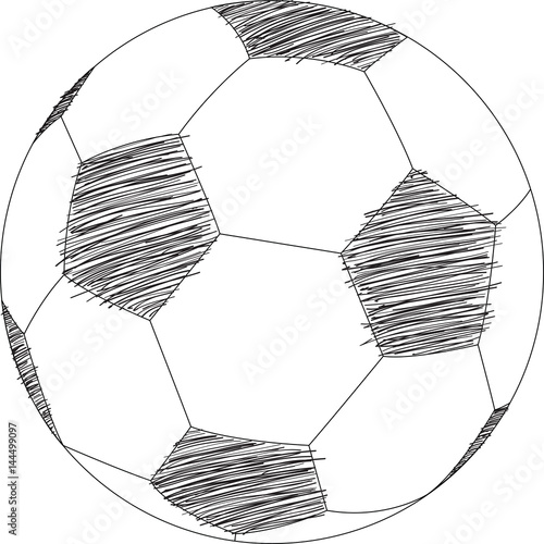 Soccer Football line sketched up Vector Illustrator, EPS 10.