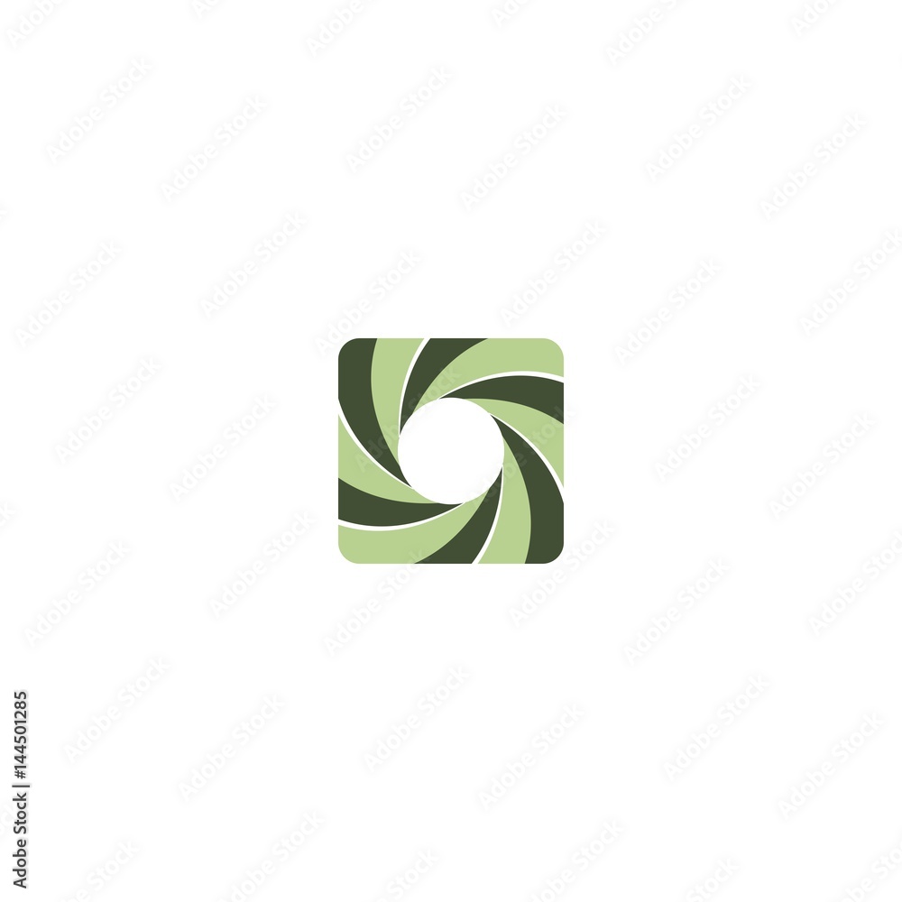abstract square green lens photography logo abstract square green lens photography logo