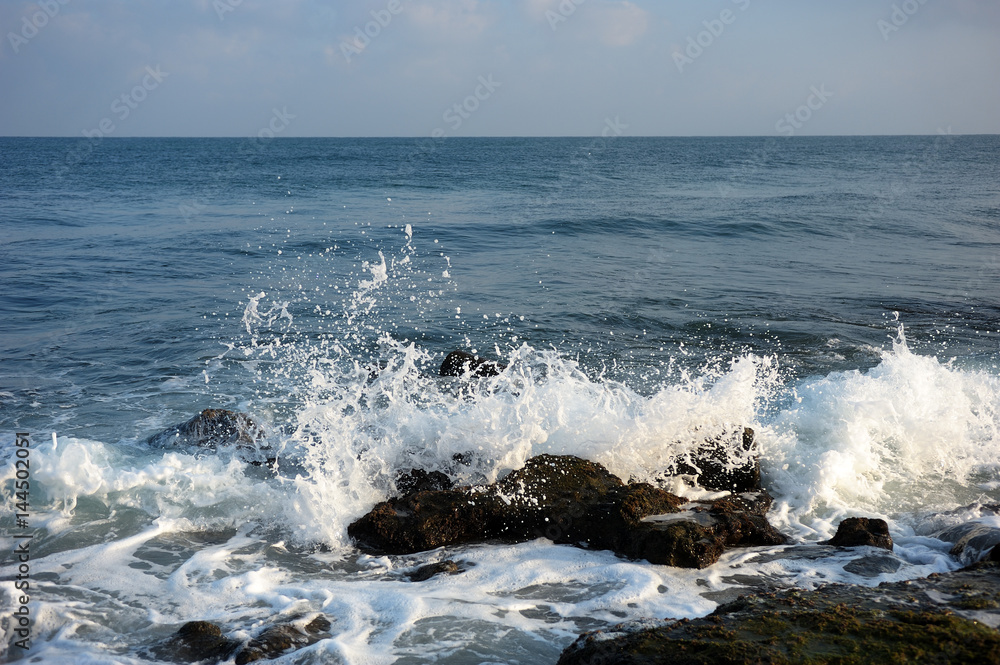 Mediterranean coast in southern Israel near the city of Ashkelon