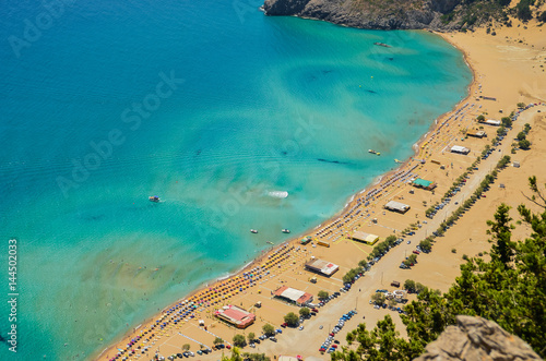 tsabika beach rhodes island greece photo