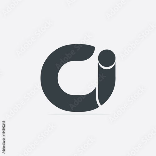 Initial Letter CI Rounded Lowercase Logo