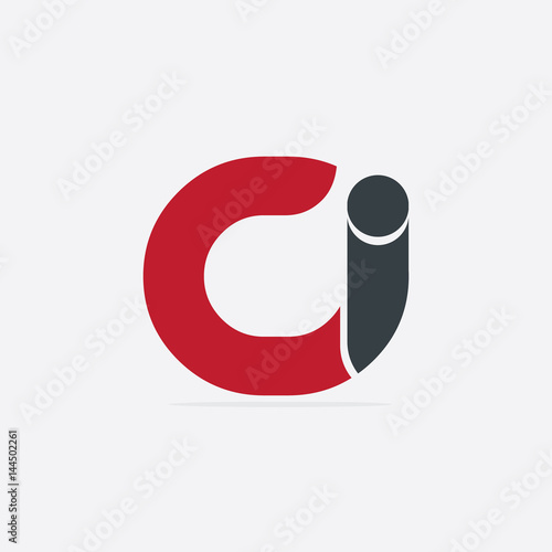 Initial Letter CI Rounded Lowercase Logo
