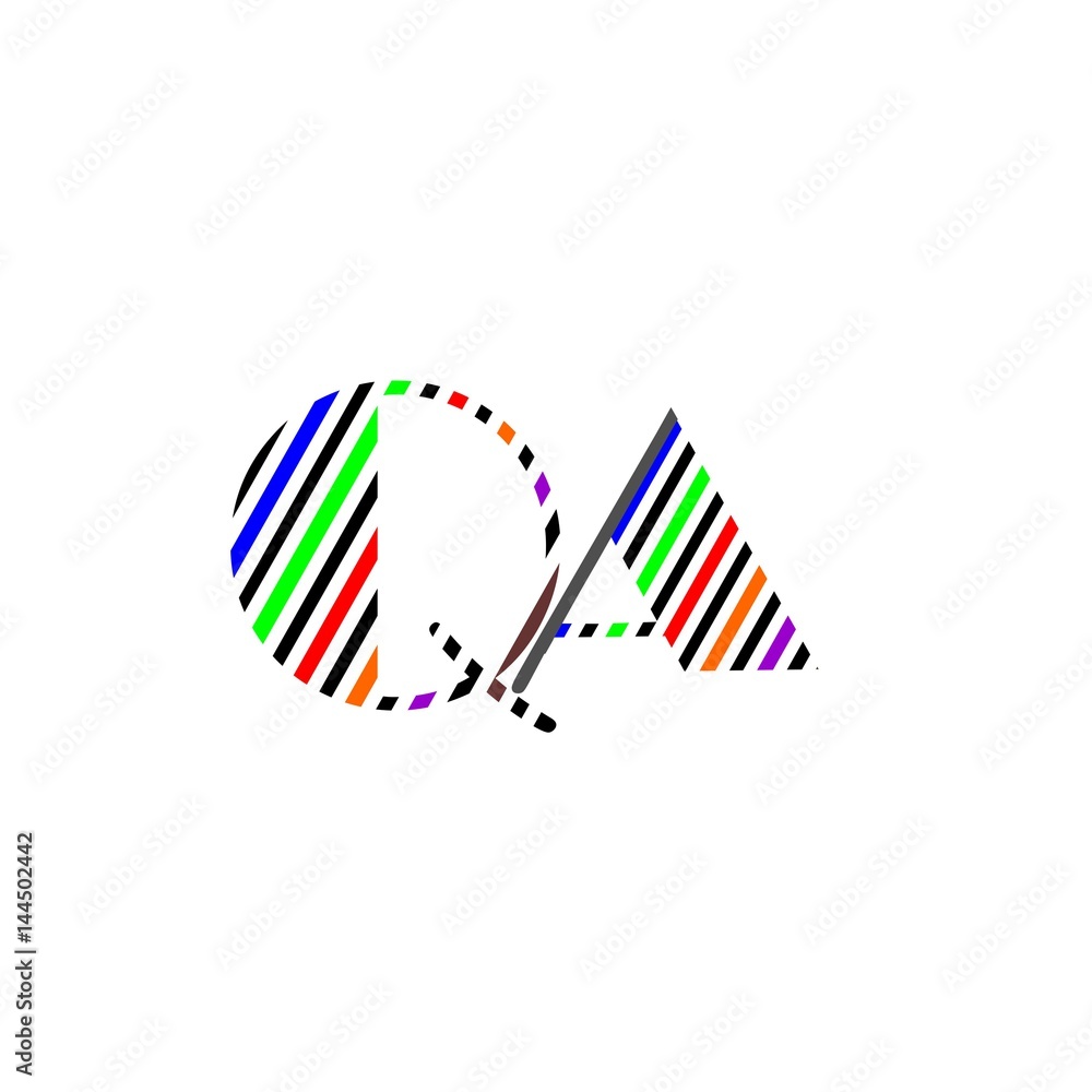 letter QA logo vector