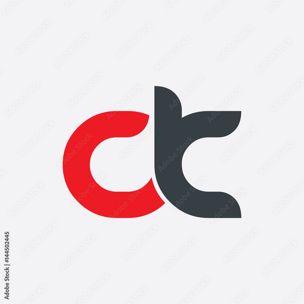 Initial Letter CT CK Rounded Lowercase Logo Initial Letter CT CK Rounded Lowercase Logo